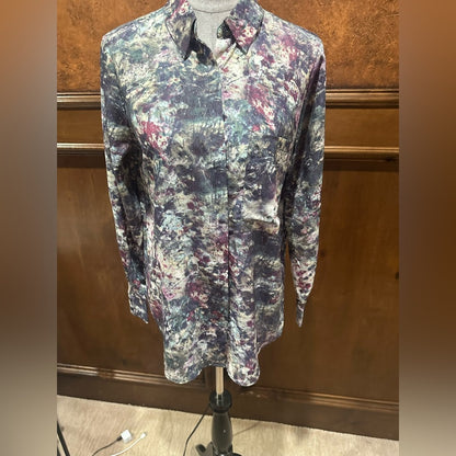 NWT SIZE 6 Philosophy Multicolor Abstract Blouse
