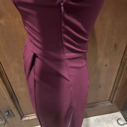 NWT SIZE XS Lulu's Elegant One Shoulder Wine Dress