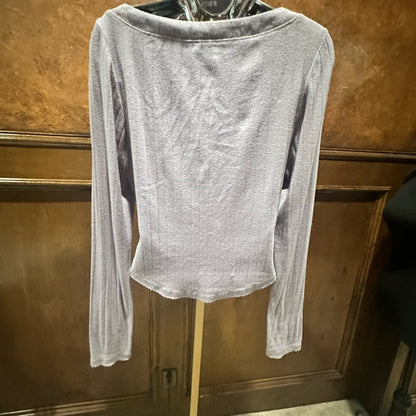 NWOT SIZE M Free People Gray Long Sleeve Top