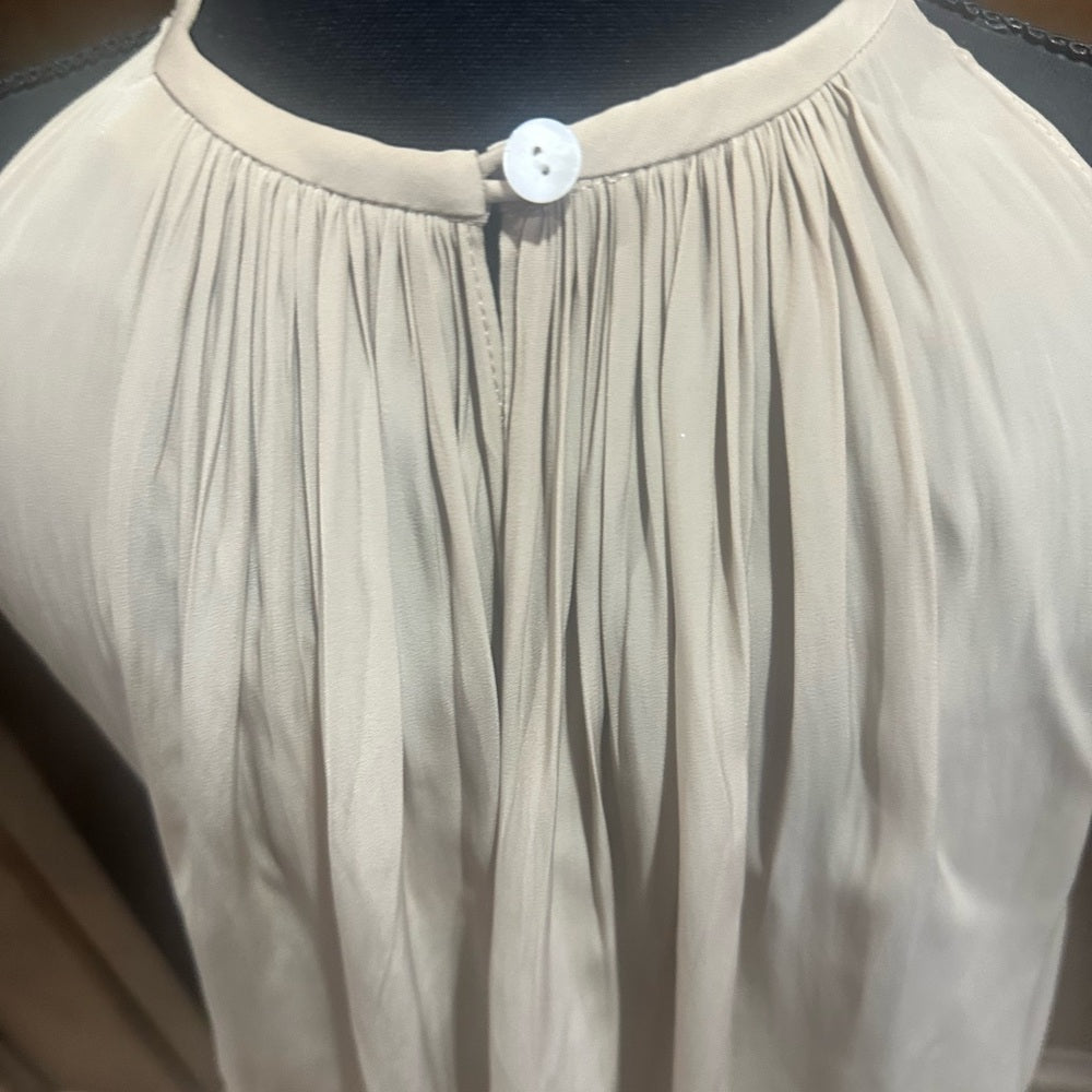 NWT SIZE L Ramy Brook Beige Sleeveless Mini Dress