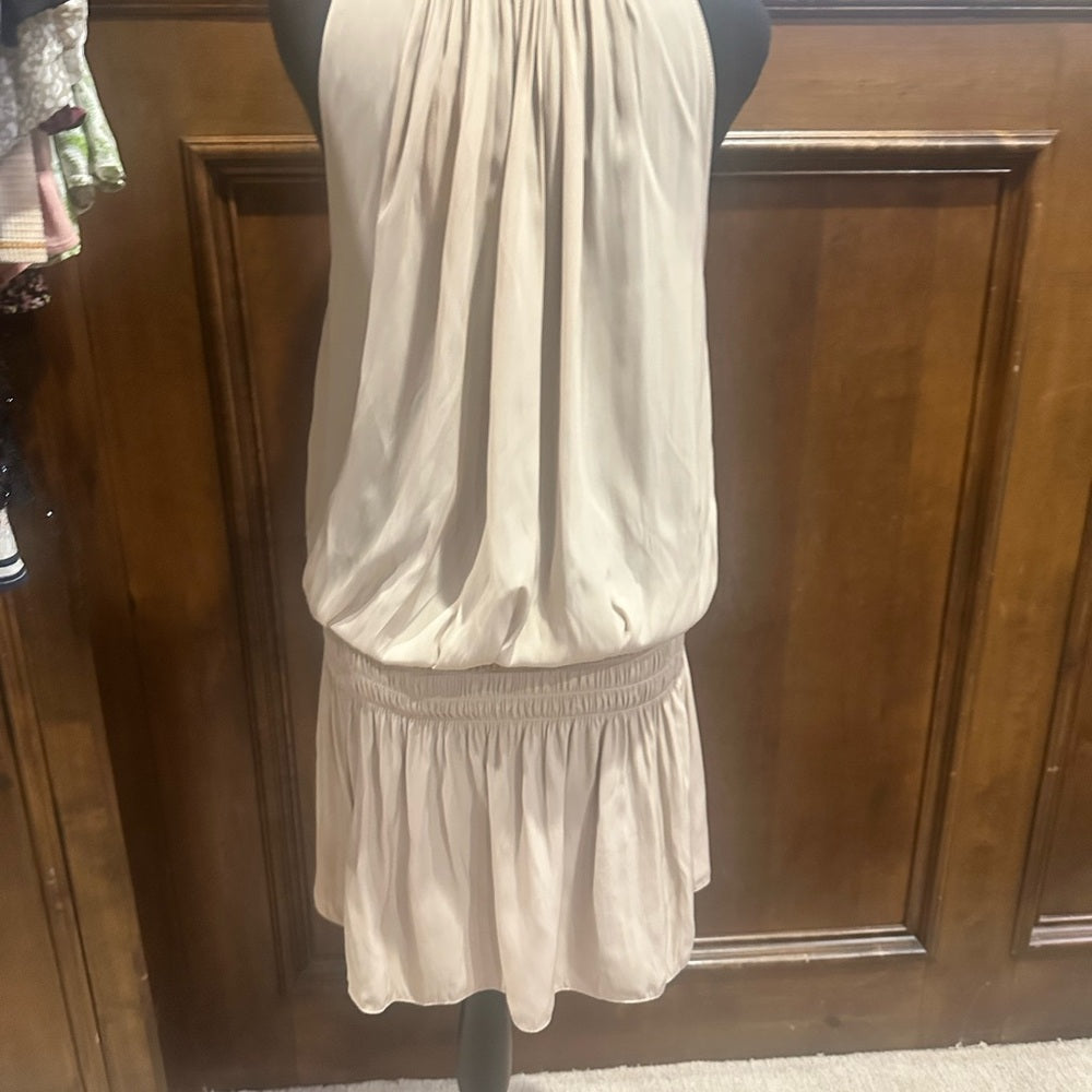NWT SIZE L Ramy Brook Beige Sleeveless Mini Dress