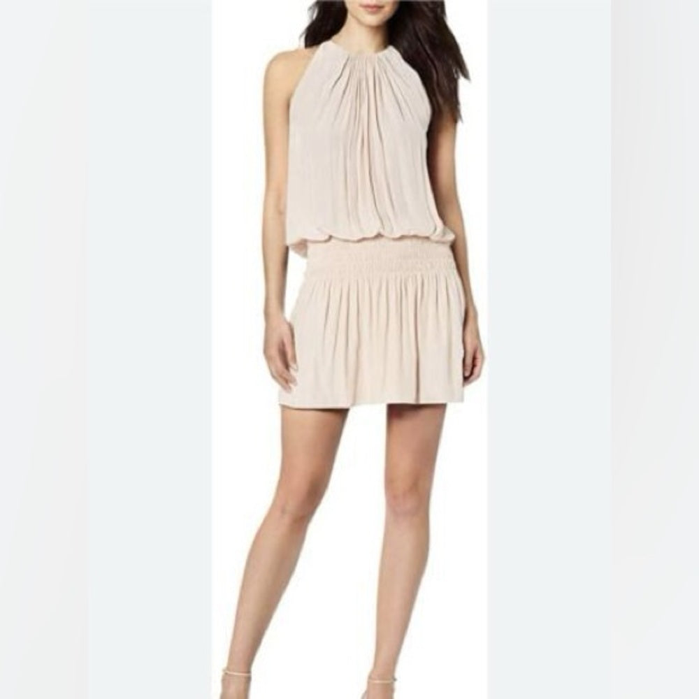 NWT SIZE L Ramy Brook Beige Sleeveless Mini Dress