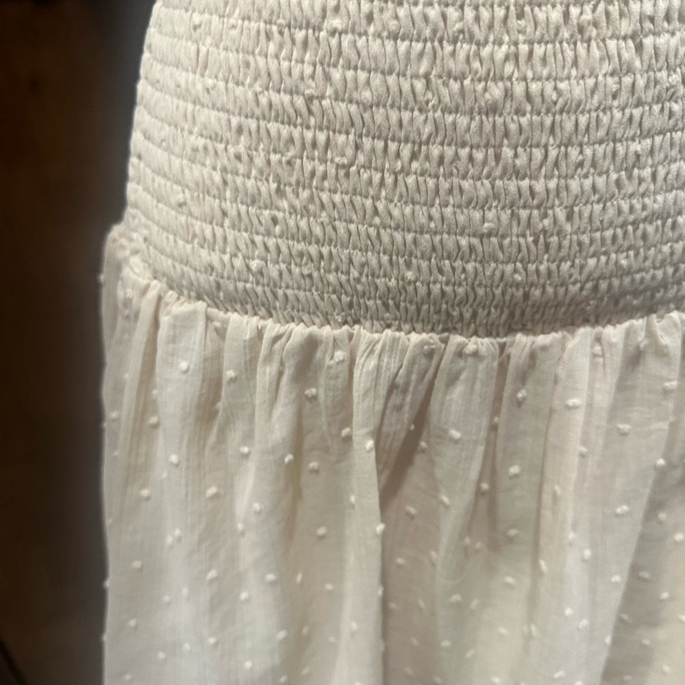 NWT SIZE L Lost + Wander Elegant White Mini Skirt