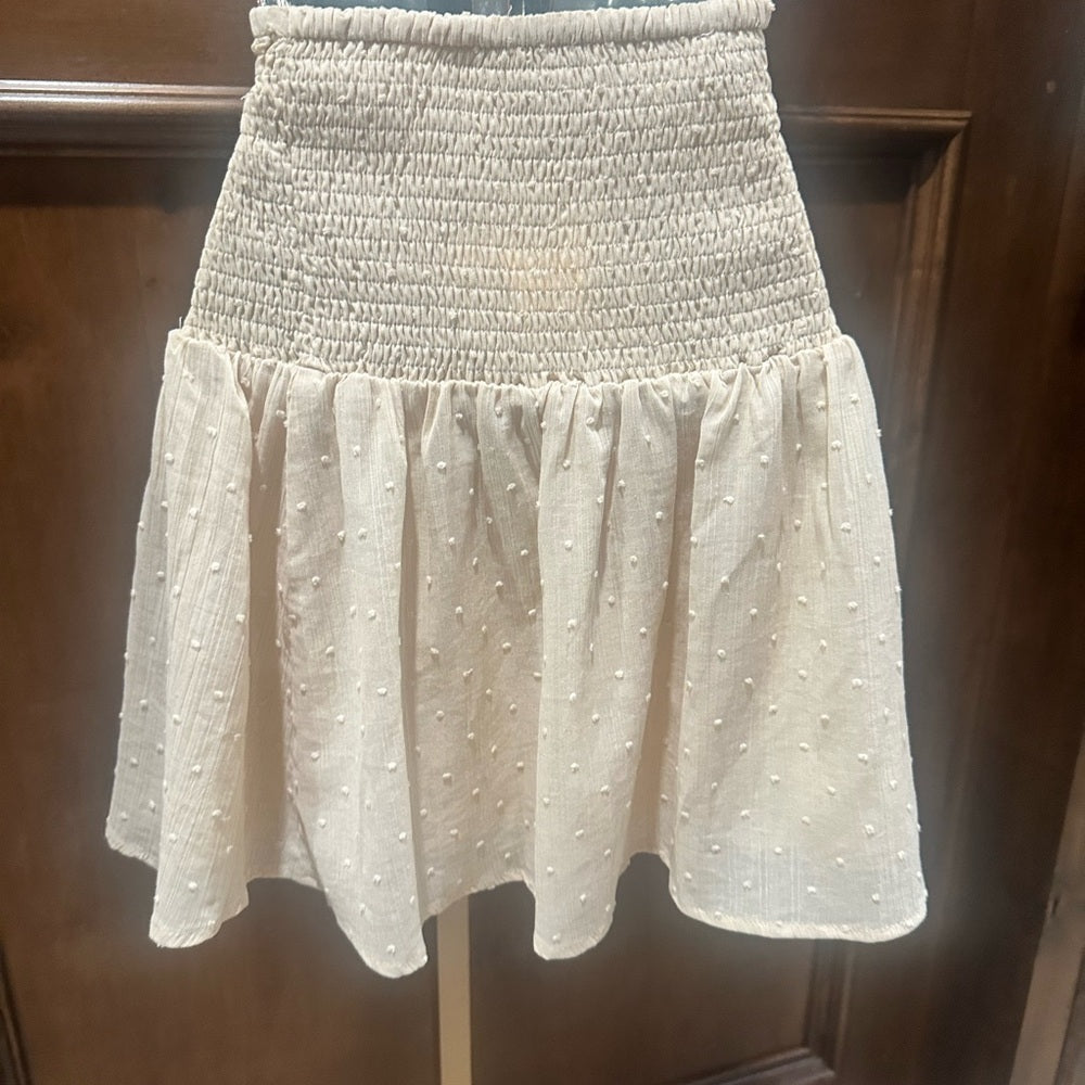 NWT SIZE L Lost + Wander Elegant White Mini Skirt