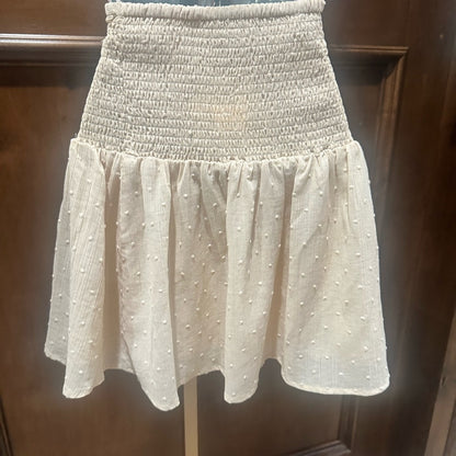 NWT SIZE L Lost + Wander Elegant White Mini Skirt