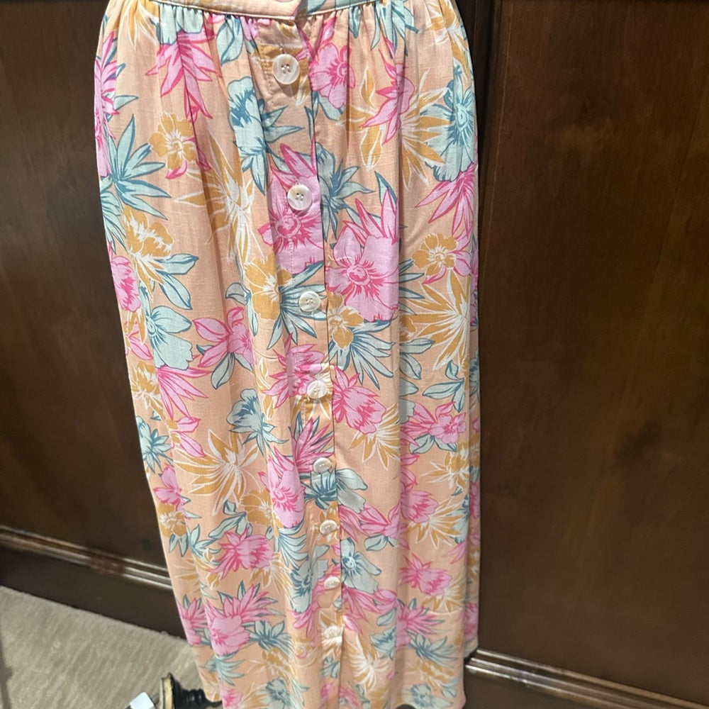 NWT SIZE M Lost + Wander Vibrant Floral Maxi Skirt