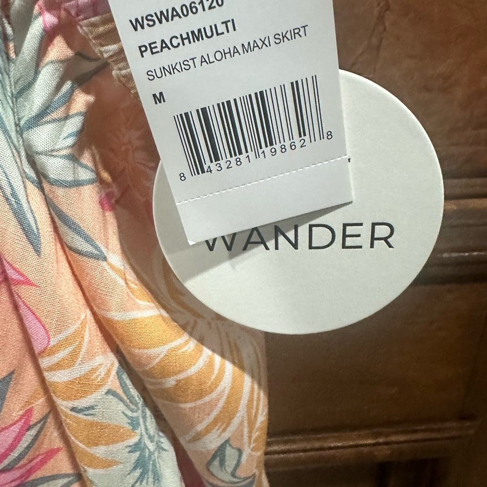 NWT SIZE M Lost + Wander Vibrant Floral Maxi Skirt