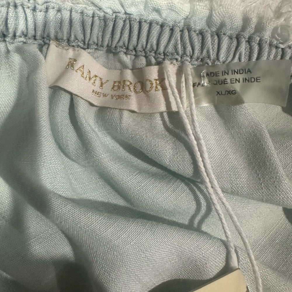 NWT SIZE XL Ramy Brook Sky Blue Smocked Blouse
