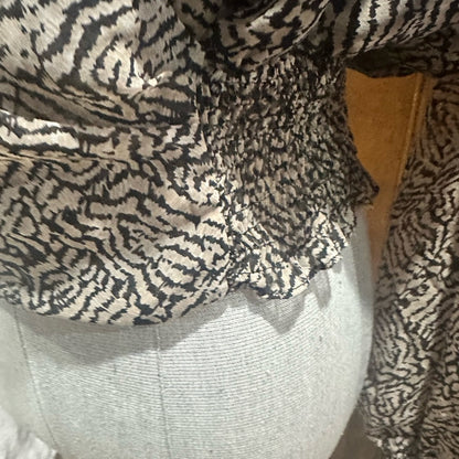 NWOT SIZE L Astr Zebra Patterned Wrap Blouse