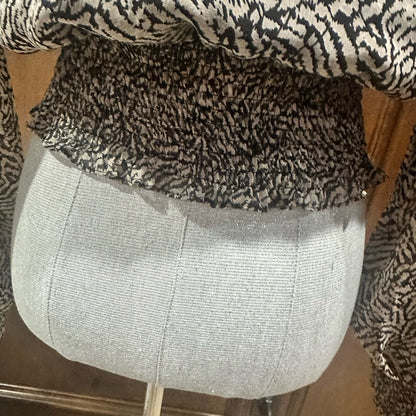 NWOT SIZE L Astr Zebra Patterned Wrap Blouse