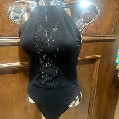 SIZE XS PINK Victoria's Secret Black Lace Bodysuit