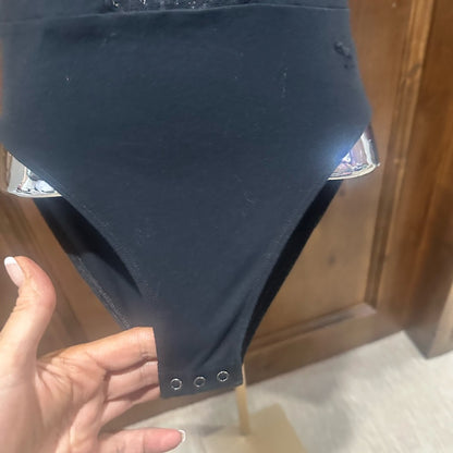 SIZE XS PINK Victoria's Secret Black Lace Bodysuit