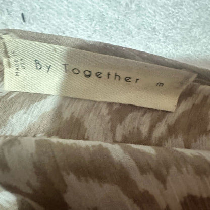 NWOT SIZE M Together Taupe Printed Blouse
