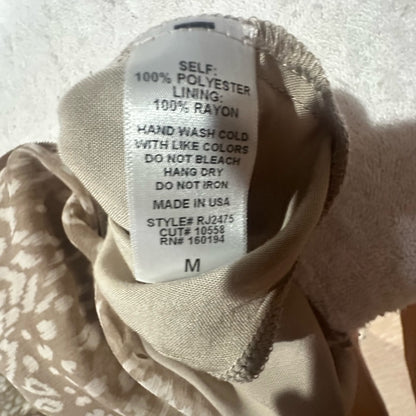 NWOT SIZE M Together Taupe Printed Blouse