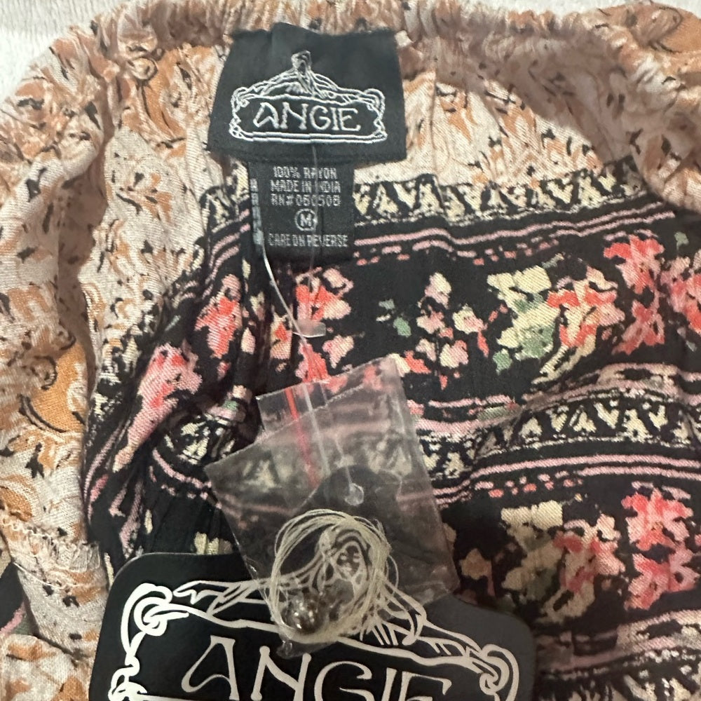 NWT SIZE M Angie Floral Patterned Midi Skirt