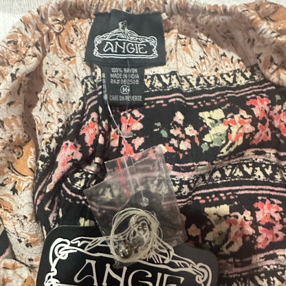 NWT SIZE M Angie Floral Patterned Midi Skirt