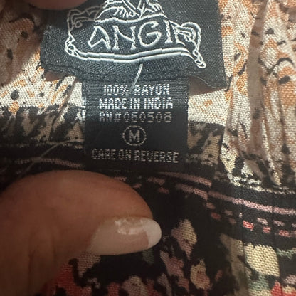 NWT SIZE M Angie Floral Patterned Midi Skirt