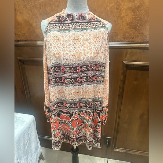 NWT SIZE M Angie Floral Patterned Midi Skirt