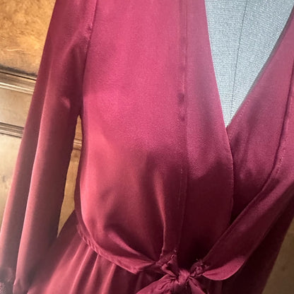 SIZE XS Heartloom Burgundy Long Sleeve Dress