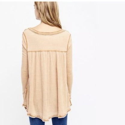 NWOT SIZE M We The Free Beige Button-Front Blouse