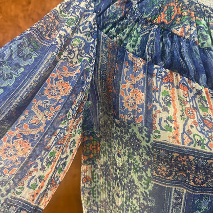 NWT SIZE S Ramy Brook Blue Paisley Blouse