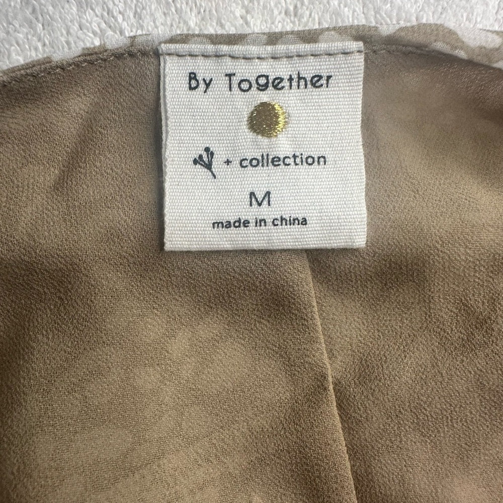 NWOT SIZE M By Together Cream Patterned Blouse