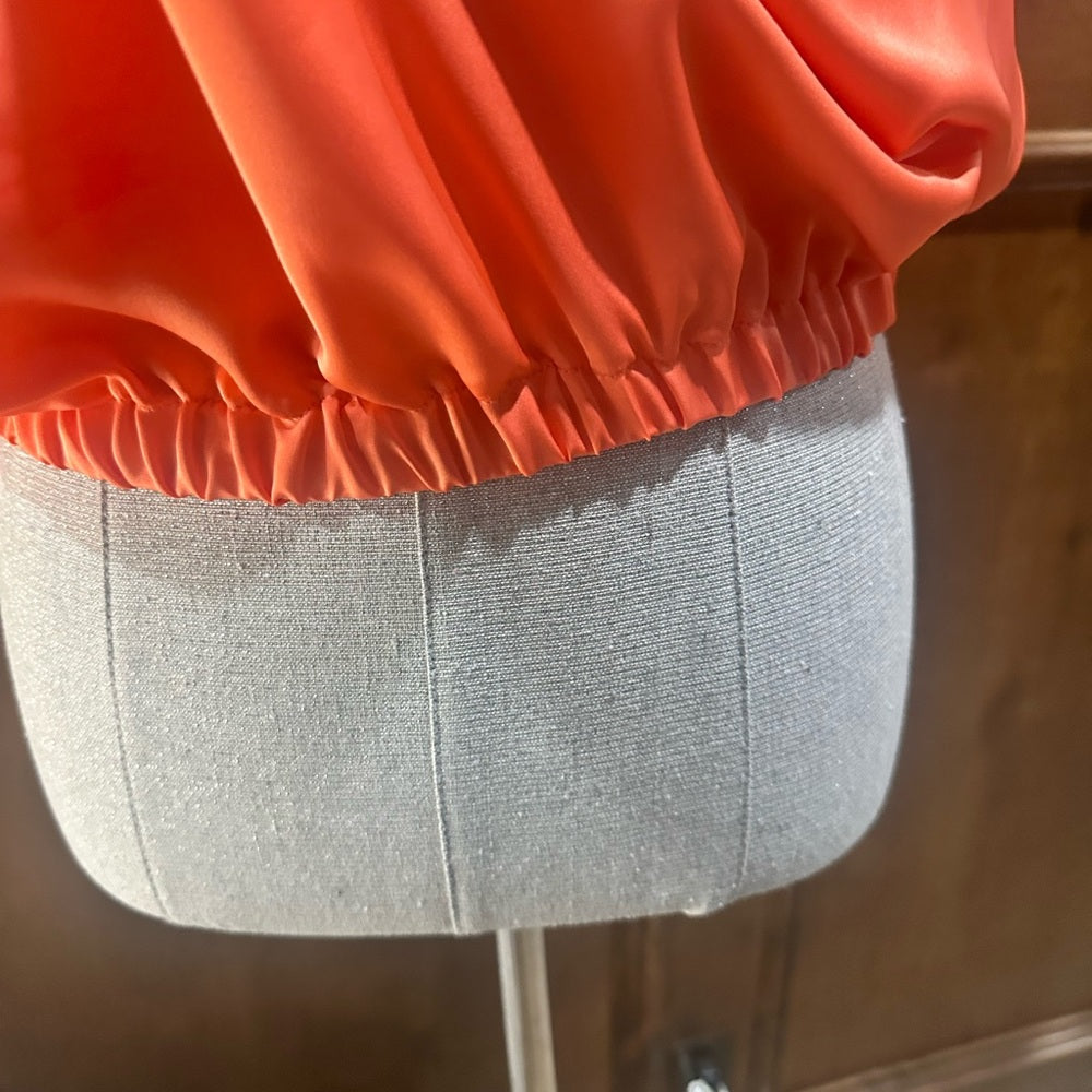 NWT SIZE L Ramy Brook Orange Asymmetrical Blouse