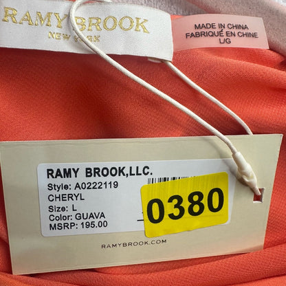 NWT SIZE L Ramy Brook Orange Asymmetrical Blouse