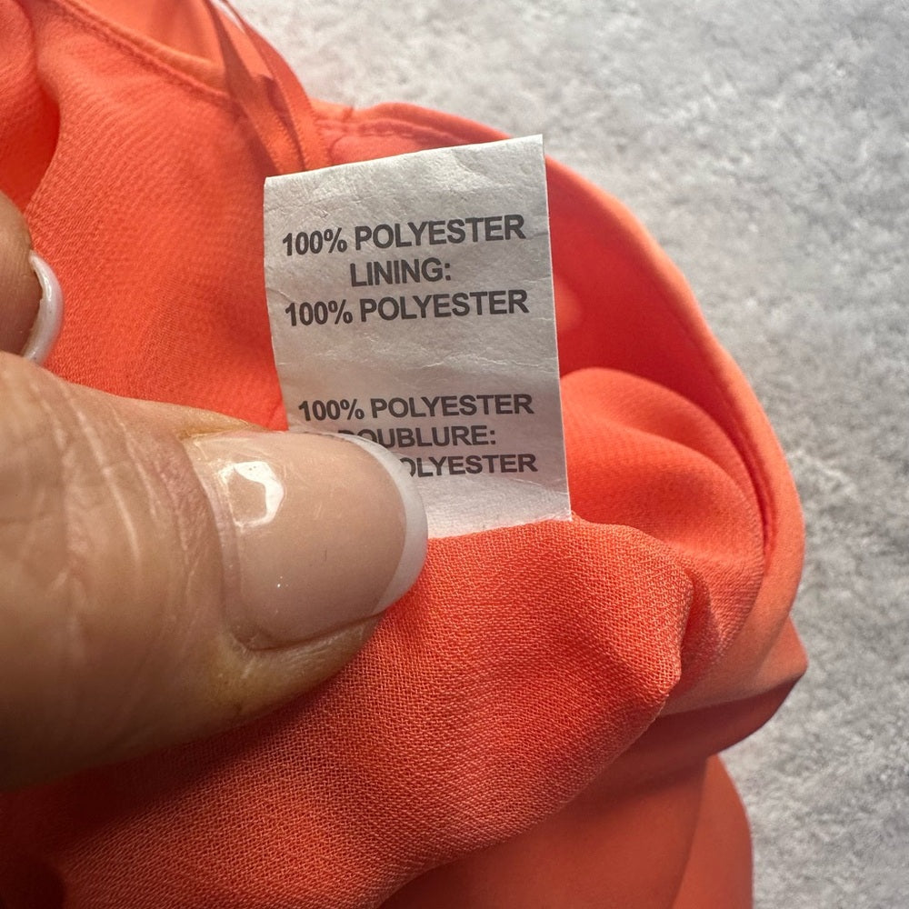 NWT SIZE L Ramy Brook Orange Asymmetrical Blouse