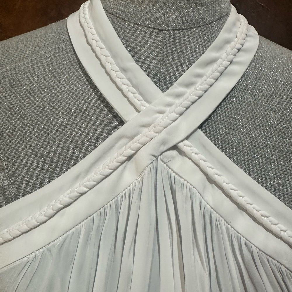 NWT SIZE L Ramy  Brook Ivory Crisscross Tank Top