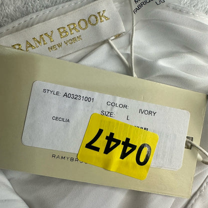 NWT SIZE L Ramy  Brook Ivory Crisscross Tank Top