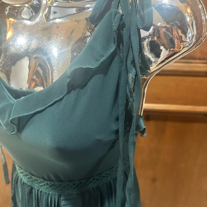 NWT SIZE XXS Lulu's Elegant Teal One Shoulder Dress