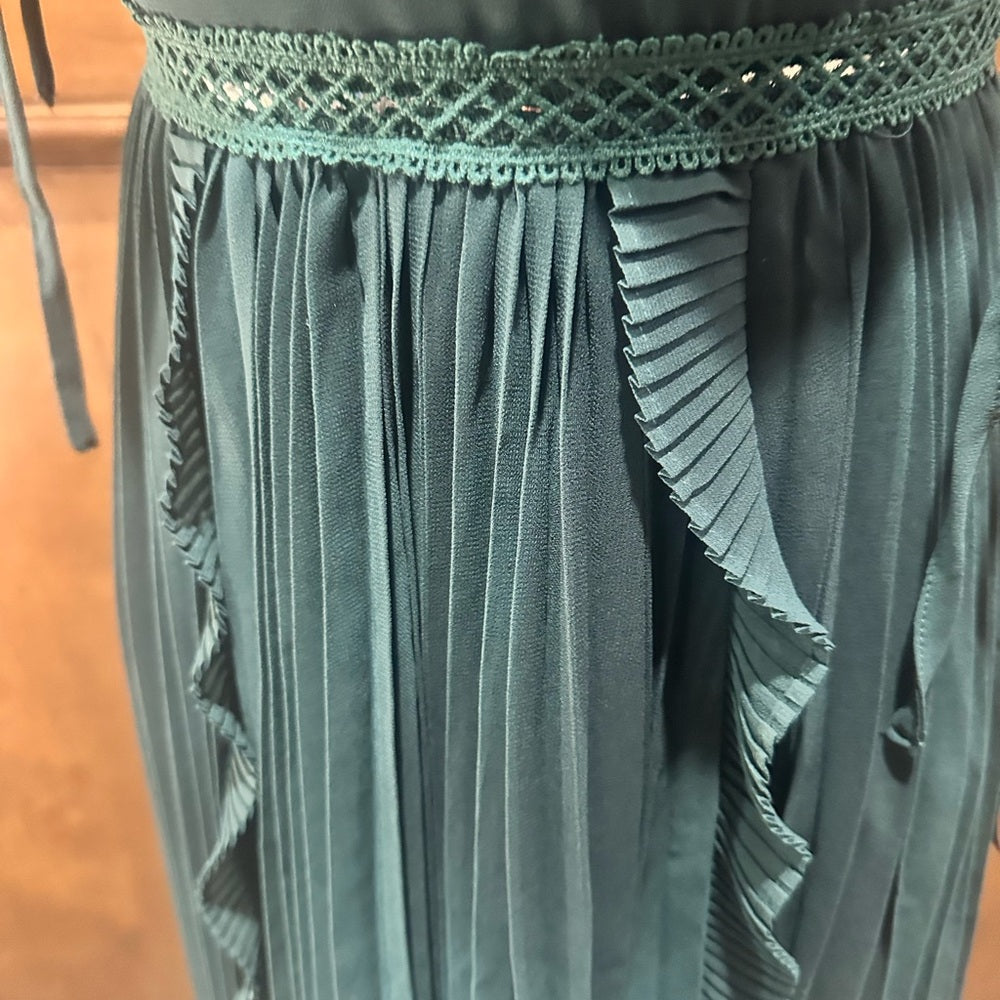 NWT SIZE XXS Lulu's Elegant Teal One Shoulder Dress