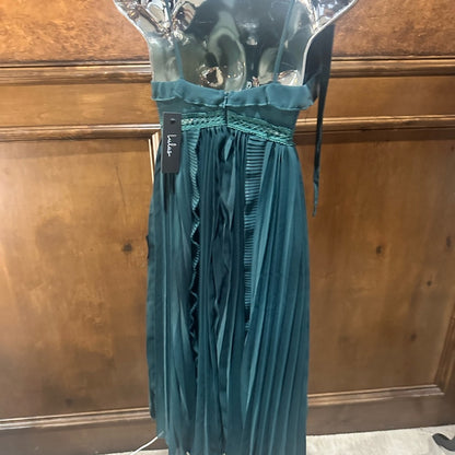 NWT SIZE XXS Lulu's Elegant Teal One Shoulder Dress