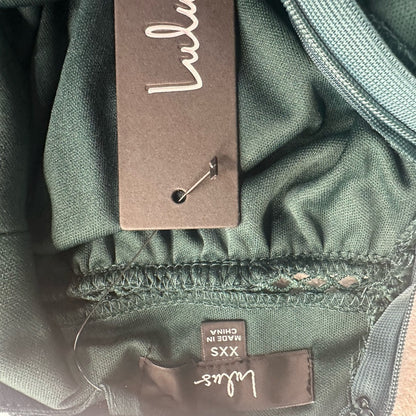 NWT SIZE XXS Lulu's Elegant Teal One Shoulder Dress