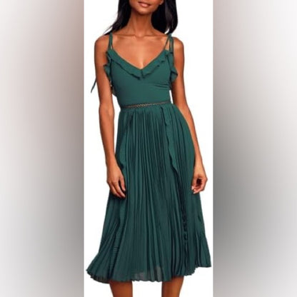 NWT SIZE XXS Lulu's Elegant Teal One Shoulder Dress