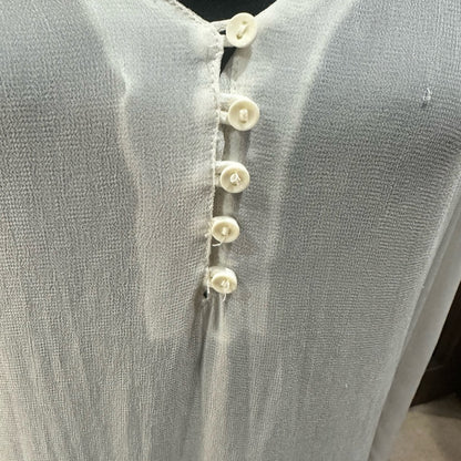 SIZE M Zara Elegant White V-Neck Blouse