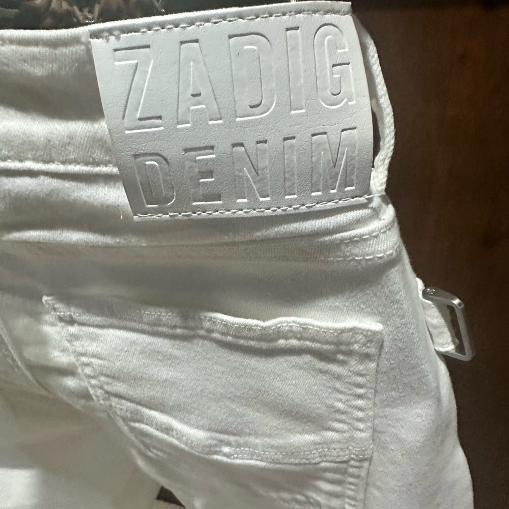 NWOT SIZE 27 Zadig & Voltaire Ankle-Length White Jeans