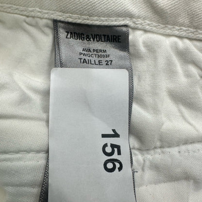 NWOT SIZE 27 Zadig & Voltaire Ankle-Length White Jeans