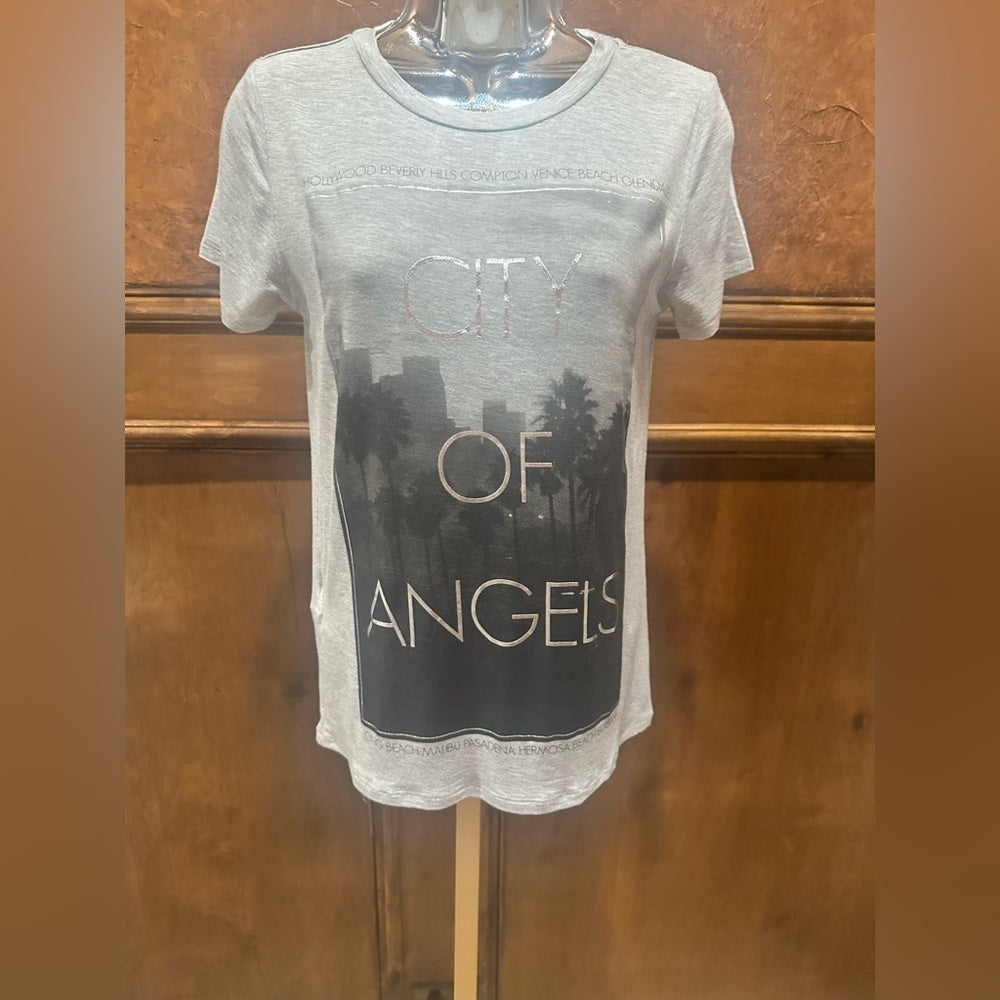 NWT SIZE S Forever 21 Kids Gray 'City of Angels' Tee