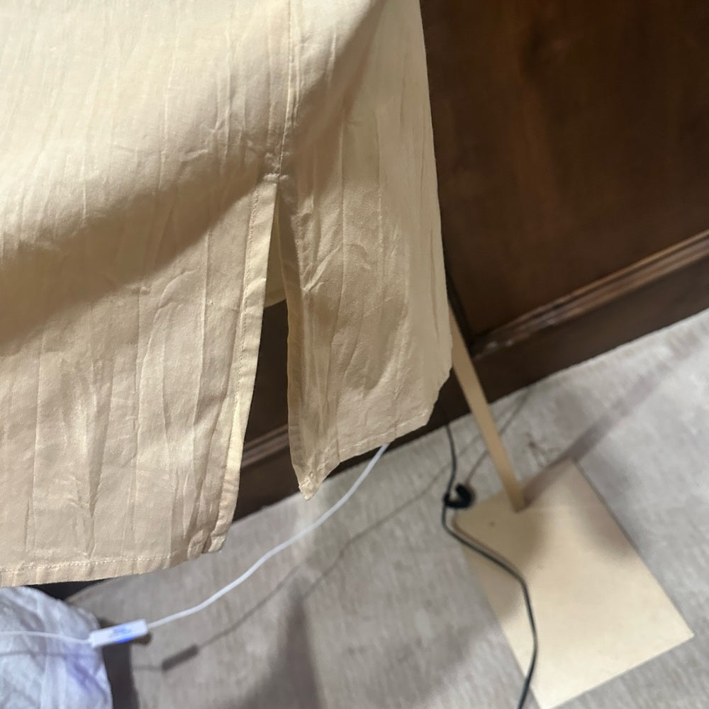 NWT SIZE S Elegant Beige Tunic with Blue Accents