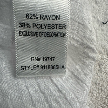 SIZE XL Counterparts White Blouse with Lace Trim