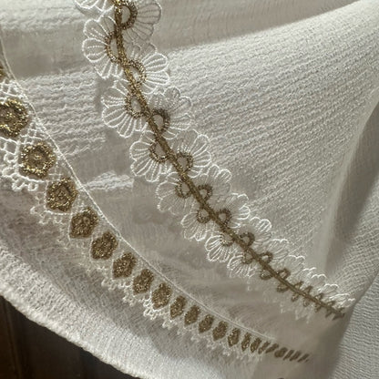 NWT SIZE XS WILL FIT UP TO A LARGE Ramy Brook Ivory Mini Dress w/ Golden Accents