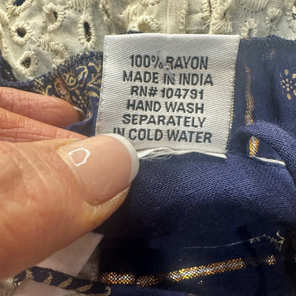 NWT size 1X/2X Chic Navy and Cream Maxi Dress