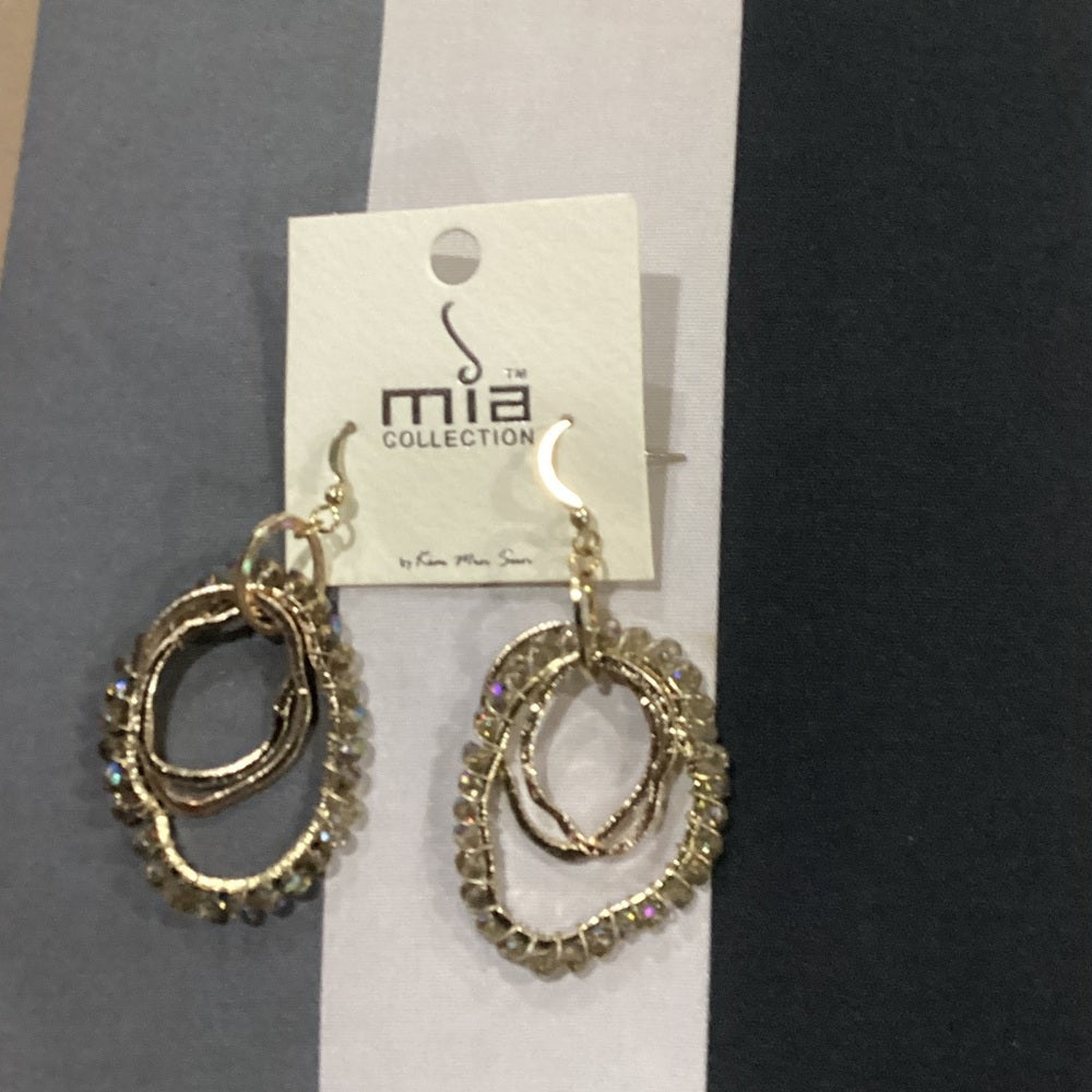 MISHA COLLECTION Twisted Gold and Silver Earrings