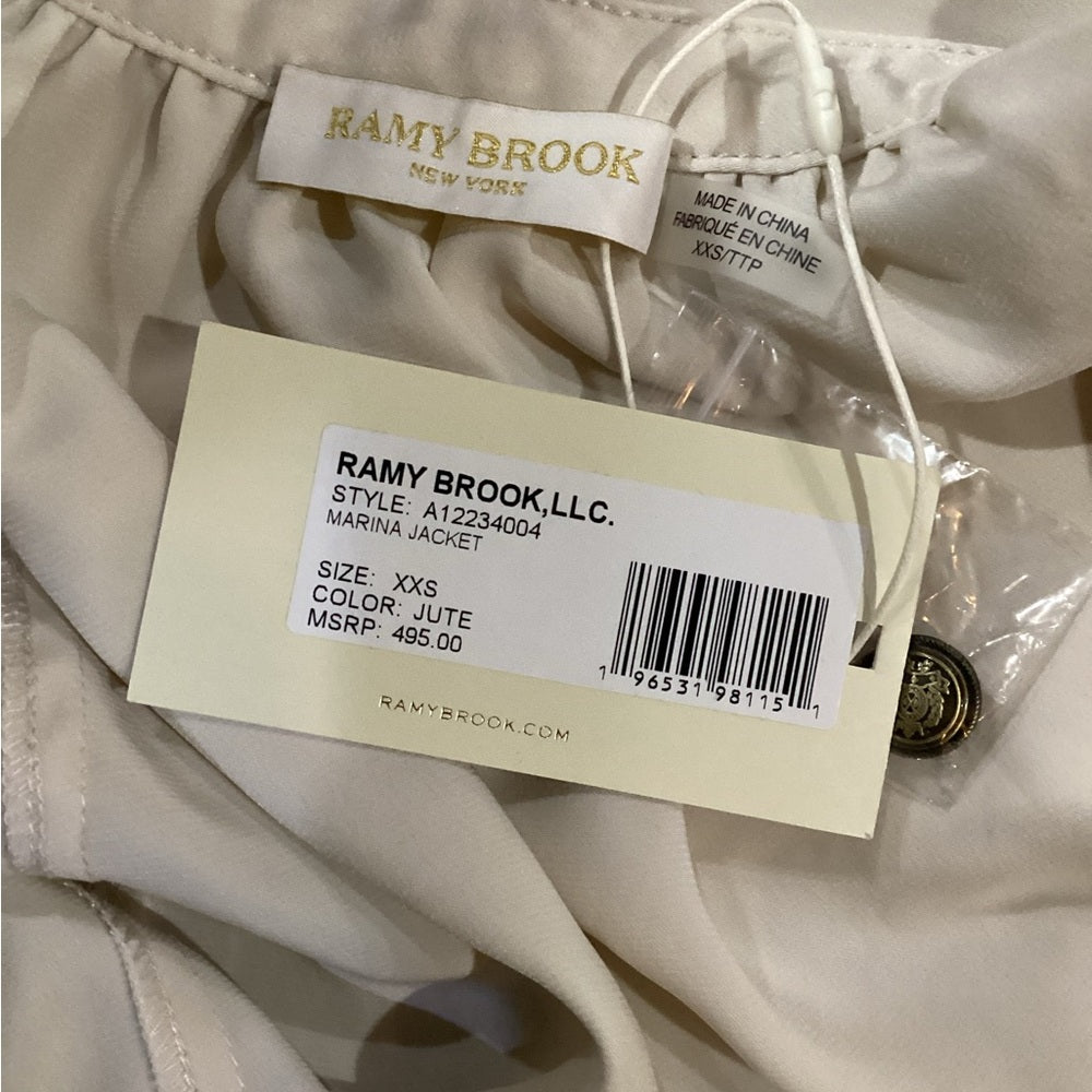 NWT SIZE XXS Ramy Brook Beige Utility Jacket