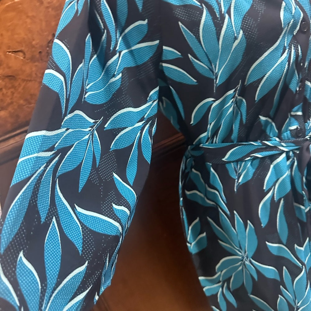 NWT SIZE S G by Giuliana Leaf Print Midi Dress