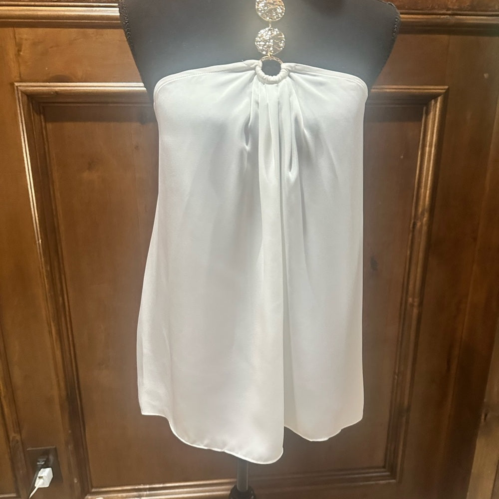 NWT SIZE L Ramy Brook’s White Halter Blouse