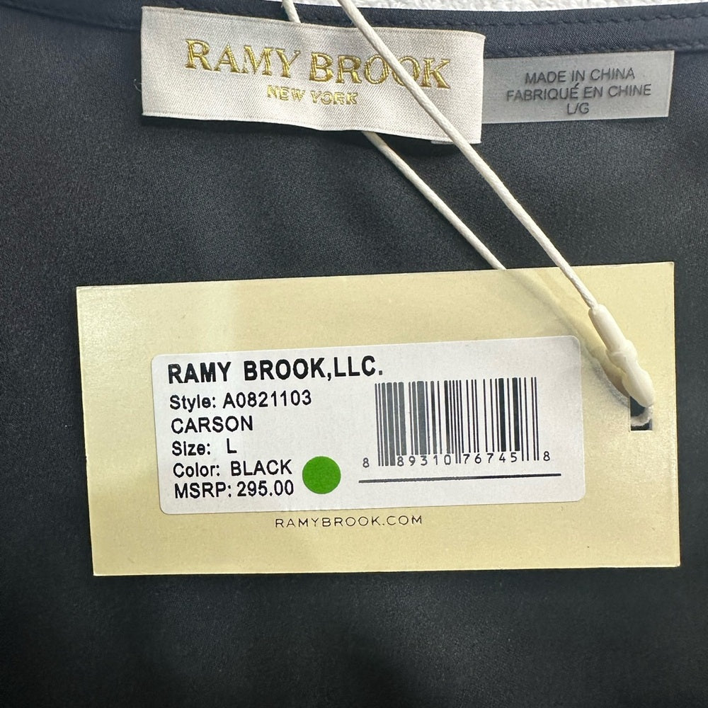 Ramy Brook Black Satin Camisole Top