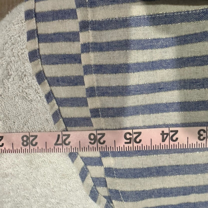 NWOT SIZE S/M BiBi Blue and White Striped Button-Down Shirt